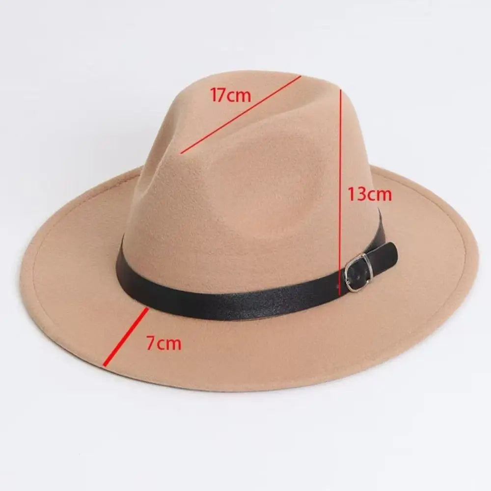 Wide Brim Felt Fedora Hat – Jazz Cap for Dance & Party