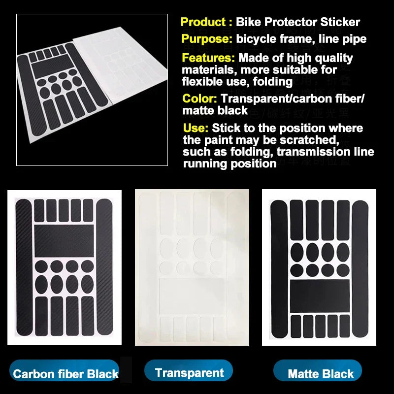 MTB Road Bike Frame Fork Anti-Scratch Protection Sticker Tape