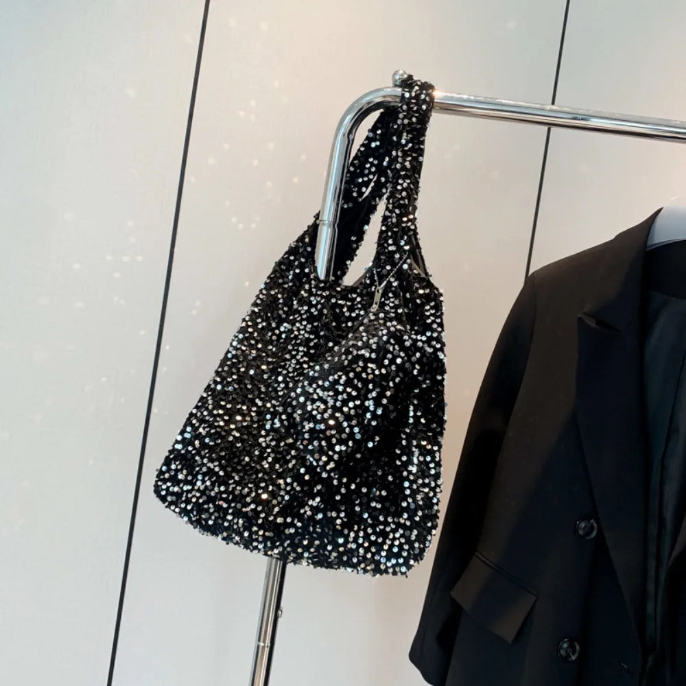 Women's Large Capacity Glitter Tote Shoulder Bag | Nixie