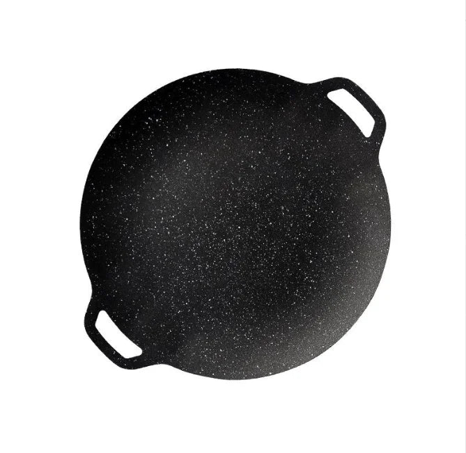 Korean Round BBQ Grill Pan | Non-Stick Maifan Stone 28–34cm