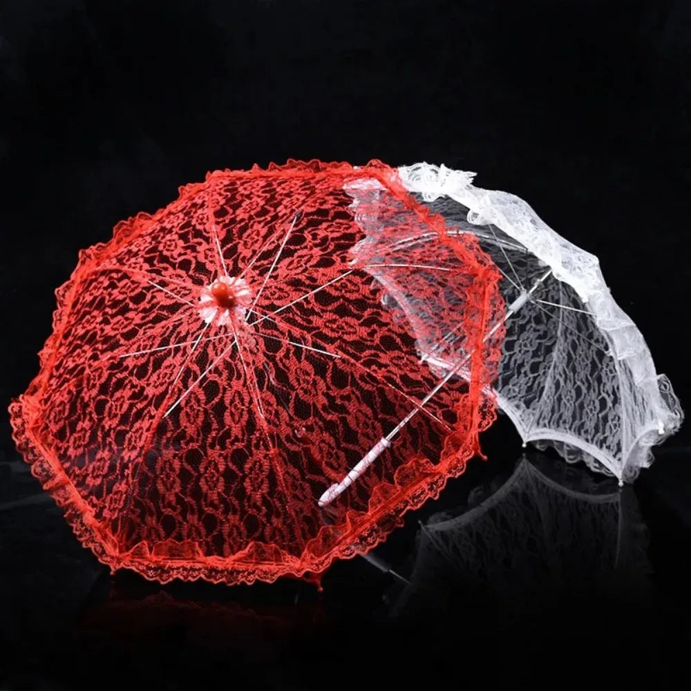 Vintage Lace Wedding Umbrella Mini Bridal Parasol Stage Prop