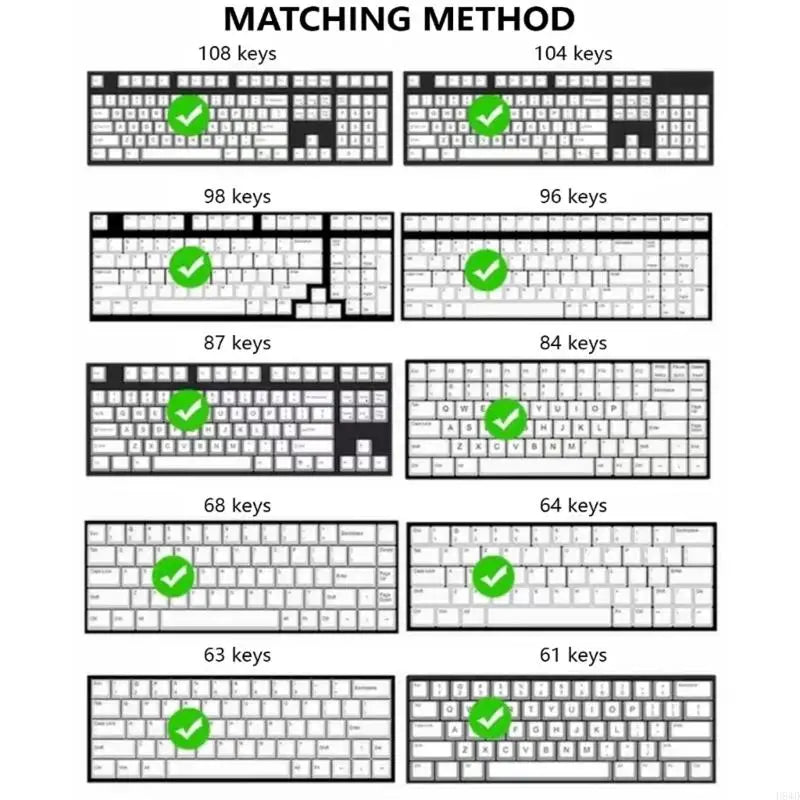 132-Key PBT+PC Double Shot HOA Translucent Keycaps | Mechanical KB