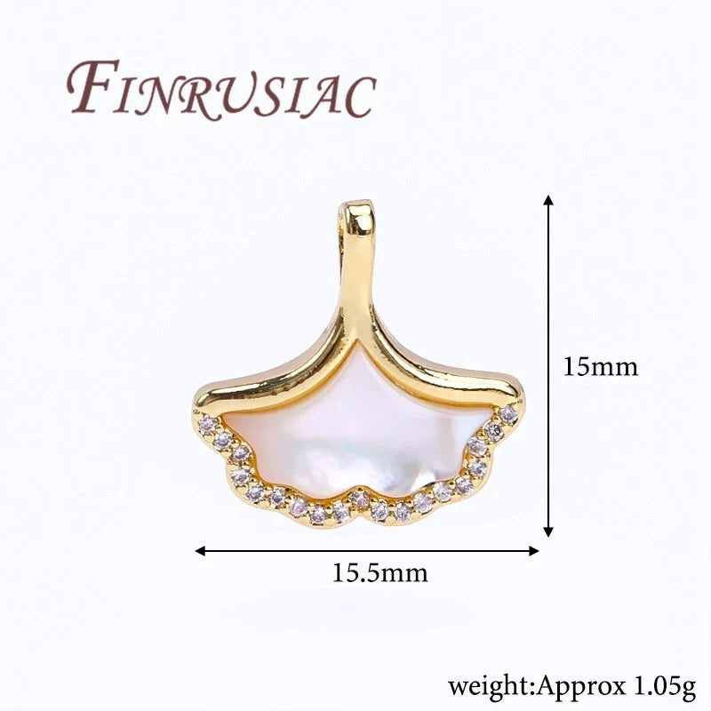 18K Gold Plated Shell Charms – DIY Necklace Pendant Findings