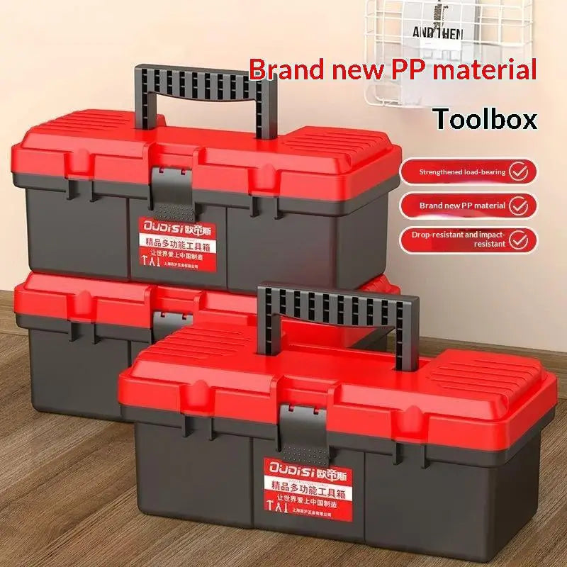 13-Inch Portable Tool Storage Box with Handle – ABS Plastic