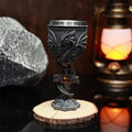 Medieval Dragon Goblet Resin & Stainless Steel Chalice Cup