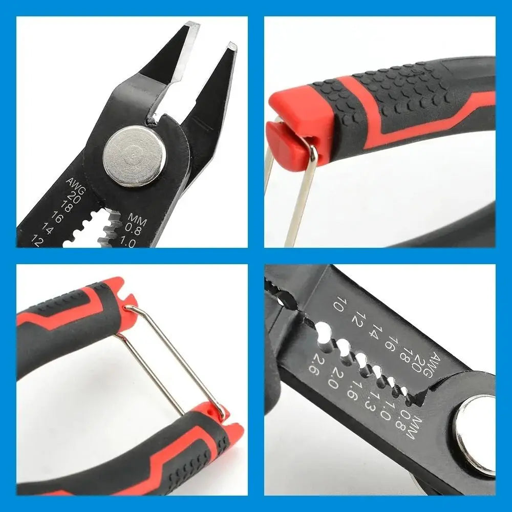 Wire Stripper & Crimping Pliers – Adjustable AWG 10-20