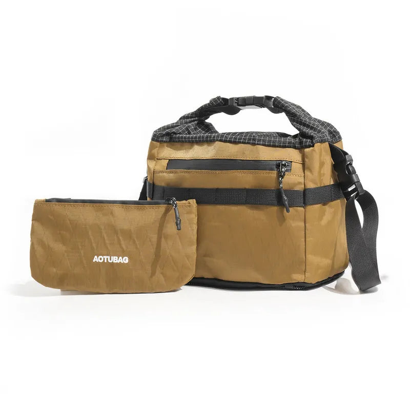 Men's Lightweight Plaid Crossbody Bag – Casual Shoulder Bag