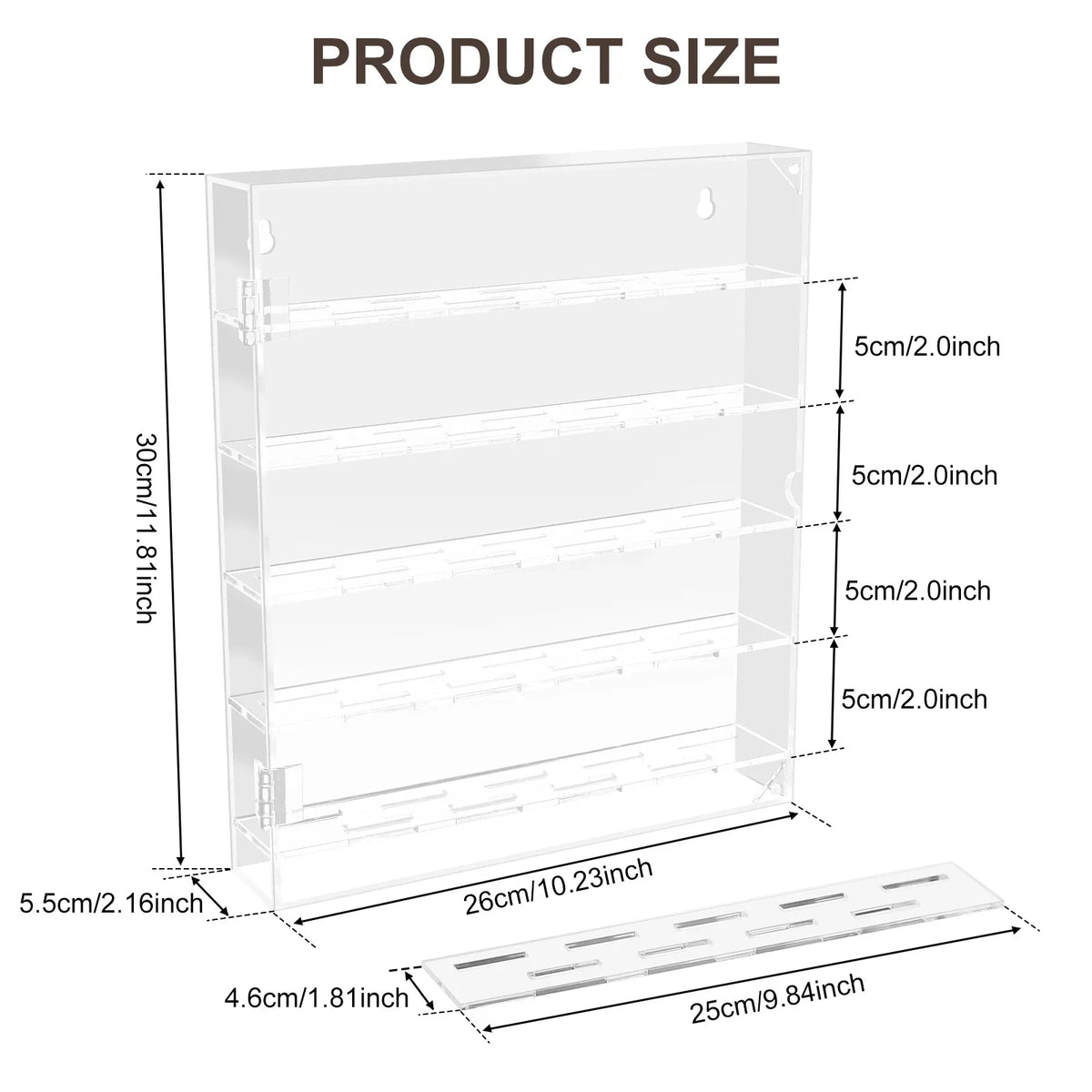 5-Layer Acrylic Coin Display Case – 45-Slot Medal Organizer