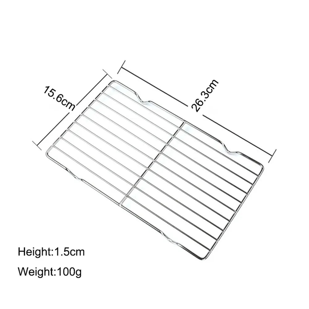 Stainless Steel Cooling Rack – Non-Stick BBQ & Baking Tray