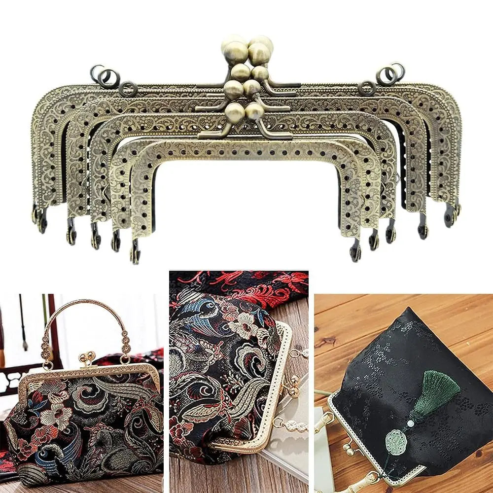 Metal Kiss Clasp Purse Frame for DIY Bag Making – 6 Sizes