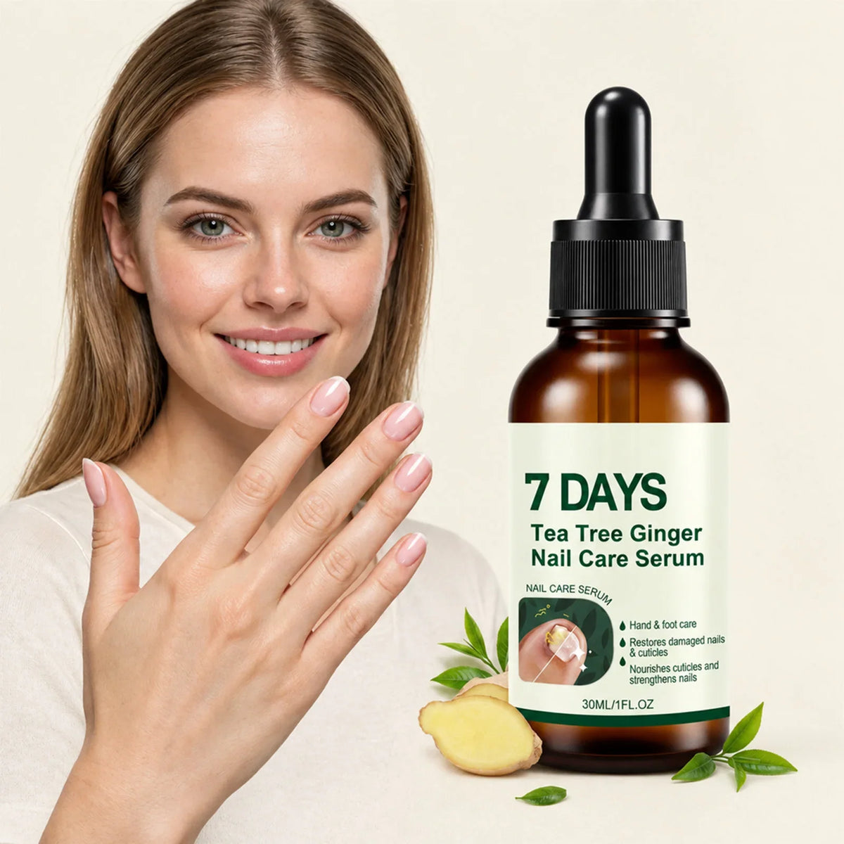 Tea Tree Ginger Nail Serum – Cuticle & Nail Care 30ml