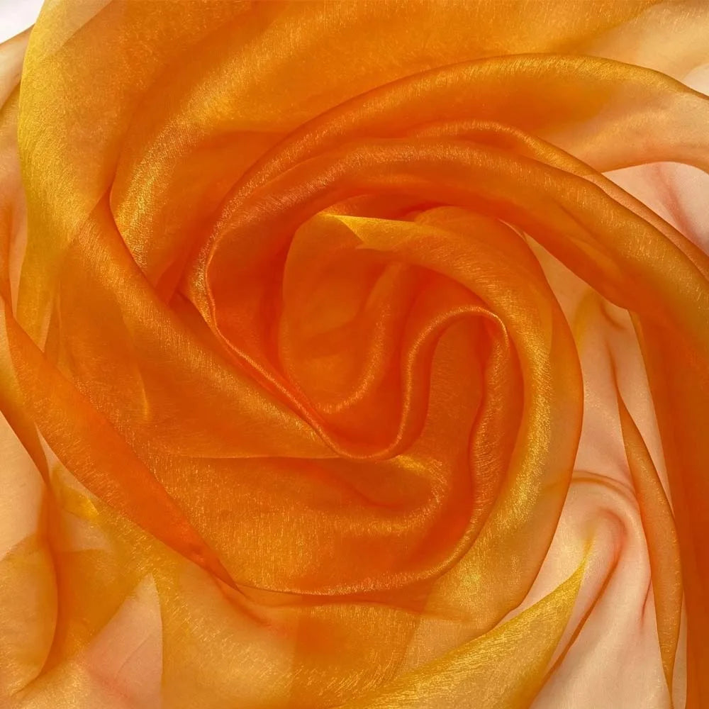 Two-Tone Gradient Organza Laser Fabric 150x100cm Polyester