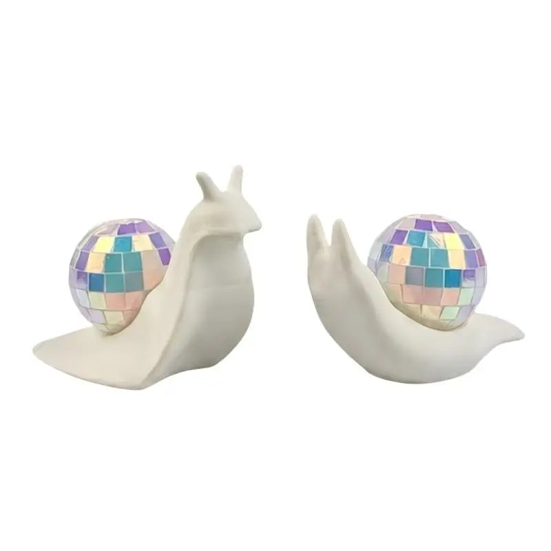 Retro Snail Disco Ball Sun Catcher – Rainbow Light Home Decor