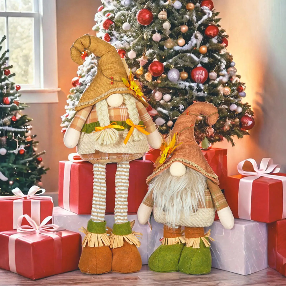 Thanksgiving Gnome Plush with Telescopic Legs | Festive Décor
