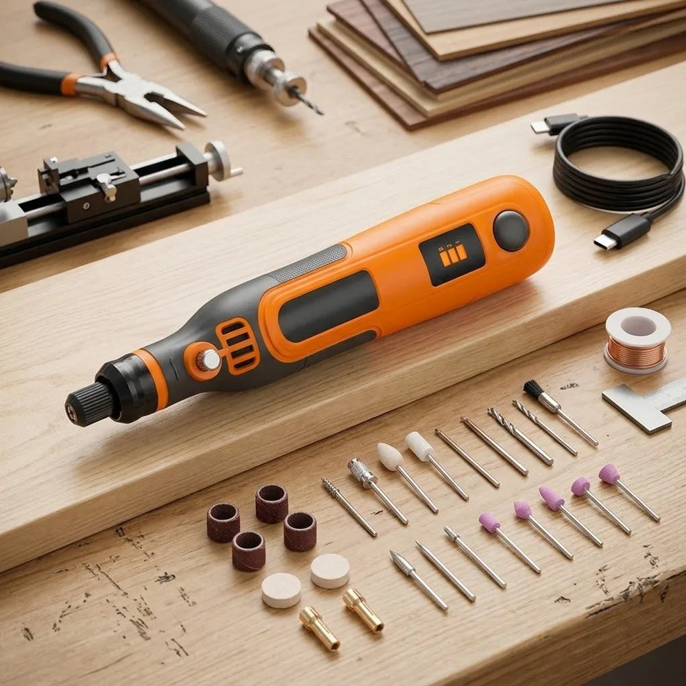 DAZZLEEX 36-Piece Cordless Rotary Tool Kit | Electric Grinder
