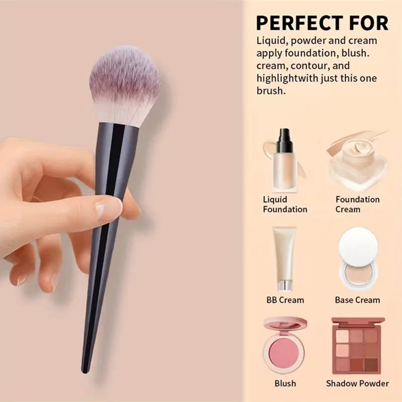 2-Piece Fluffy Makeup Brush Set – Powder, Blush & Contour