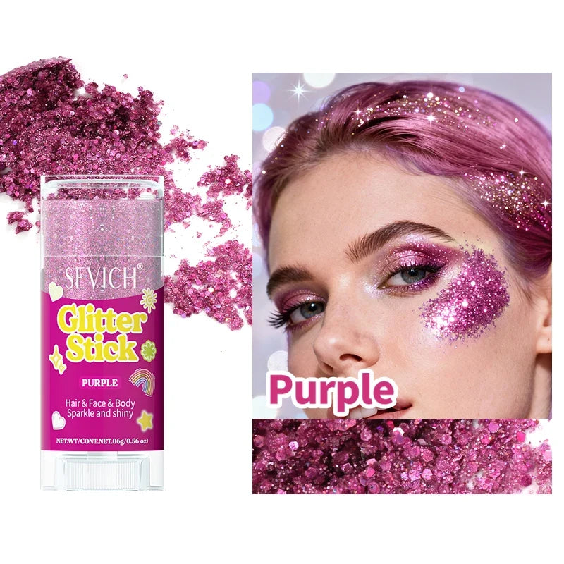 Shimmer Glitter Stick – Hair, Face & Body Makeup Gel | Sevich