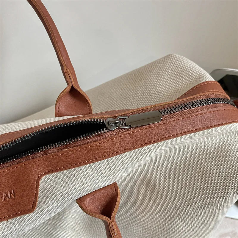 Women's Oxford Cloth Travel & Gym Bag – Large Capacity