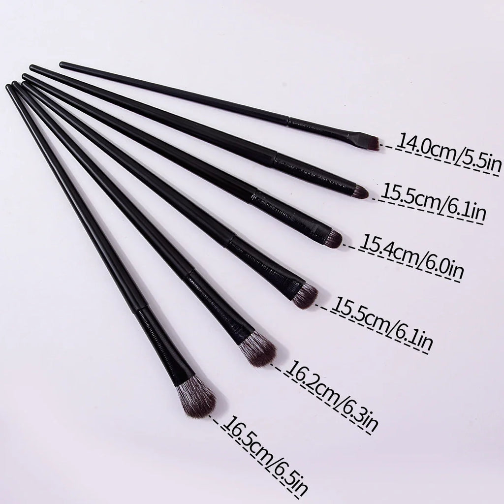 6-Piece Eye Makeup Brush Set – Eyeshadow, Liner & Brow
