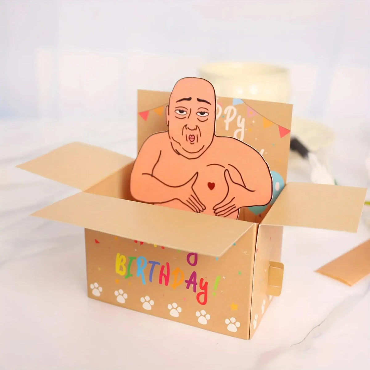 Funny 3D Pop-Up Happy Birthday Card – Whimsical Design