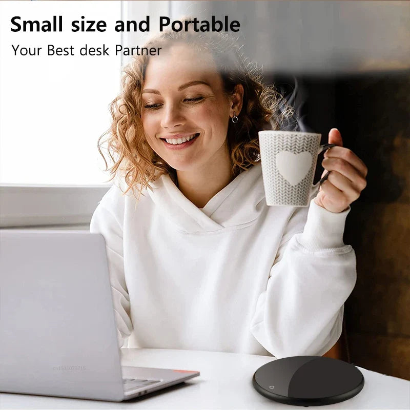 USB Electric Mug Warmer – 3 Temp Settings & Auto Shut-Off