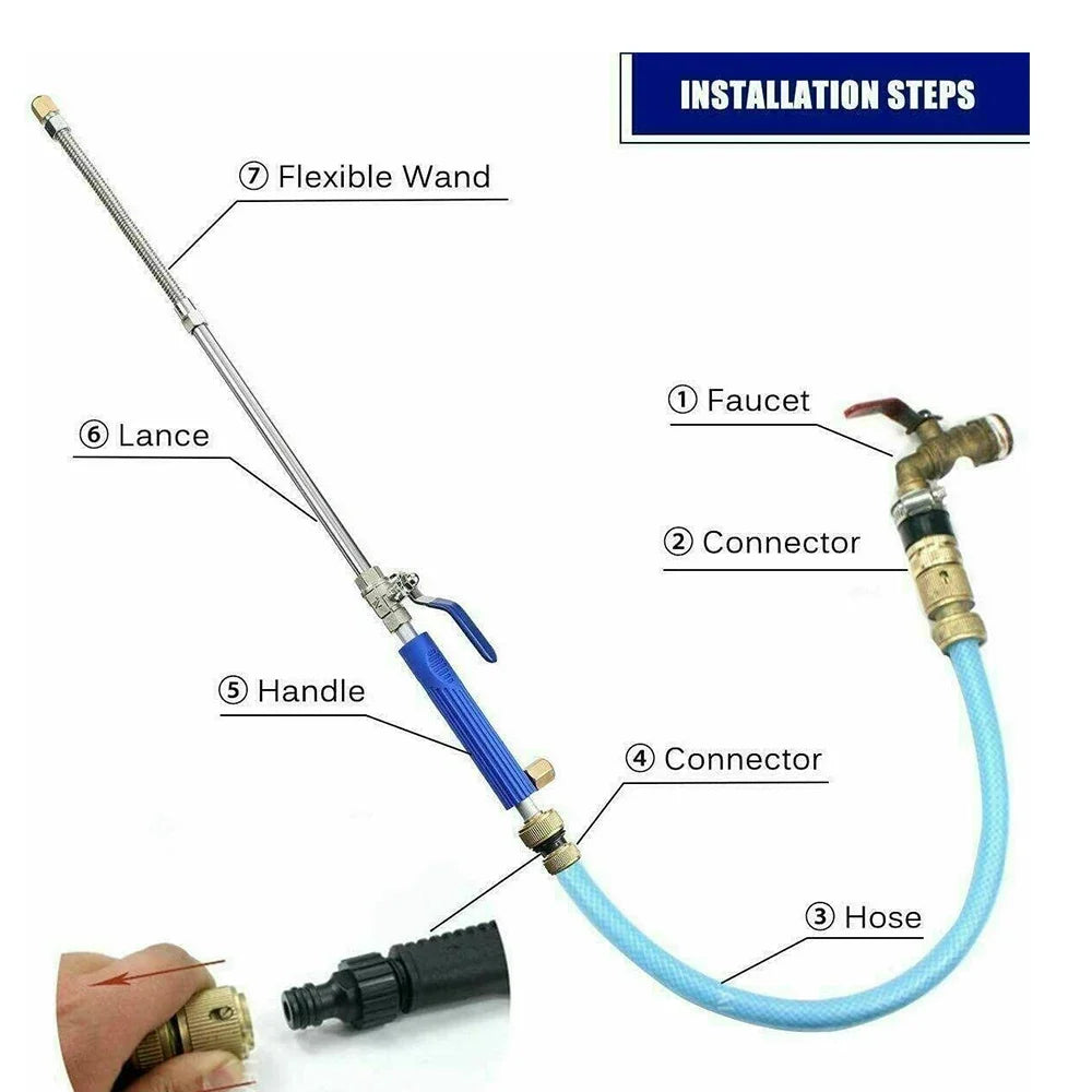 High Pressure Water Sprayer Wand – Car Wash & Garden
