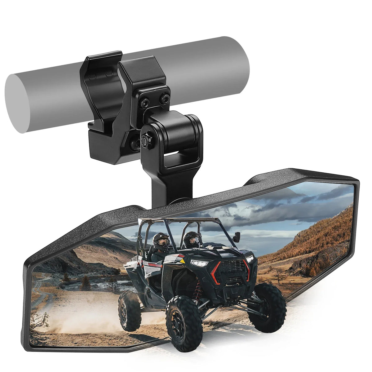 UTV Center Mirror Adjustable Clamp for 1.5"–2" Roll Cage