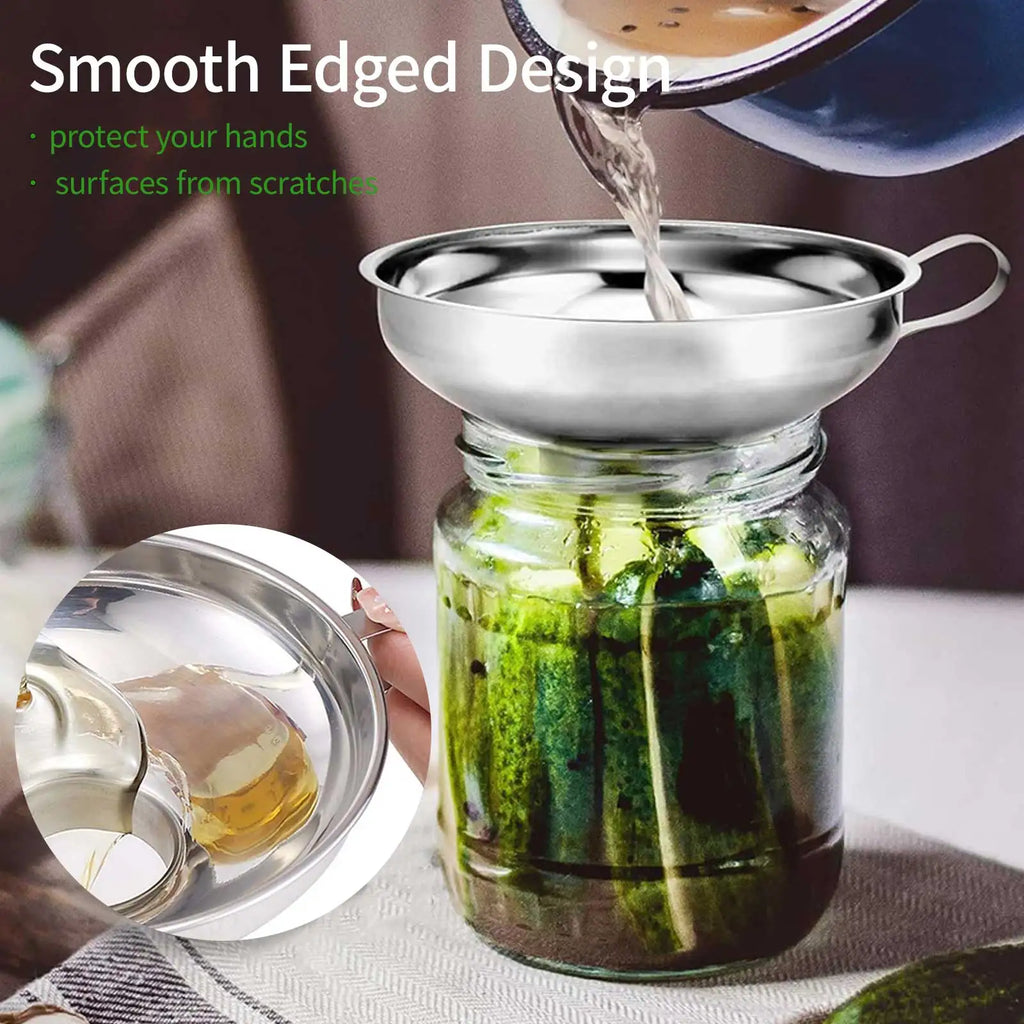 Stainless Steel Wide Mouth Kitchen Funnel – Oil, Jam & Sauce