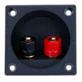 Square Double Binding Post Speaker Terminal Cup – Black & Red