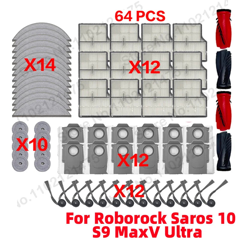 Roborock Saros 10 & S9 MaxV Ultra Replacement Parts Kit