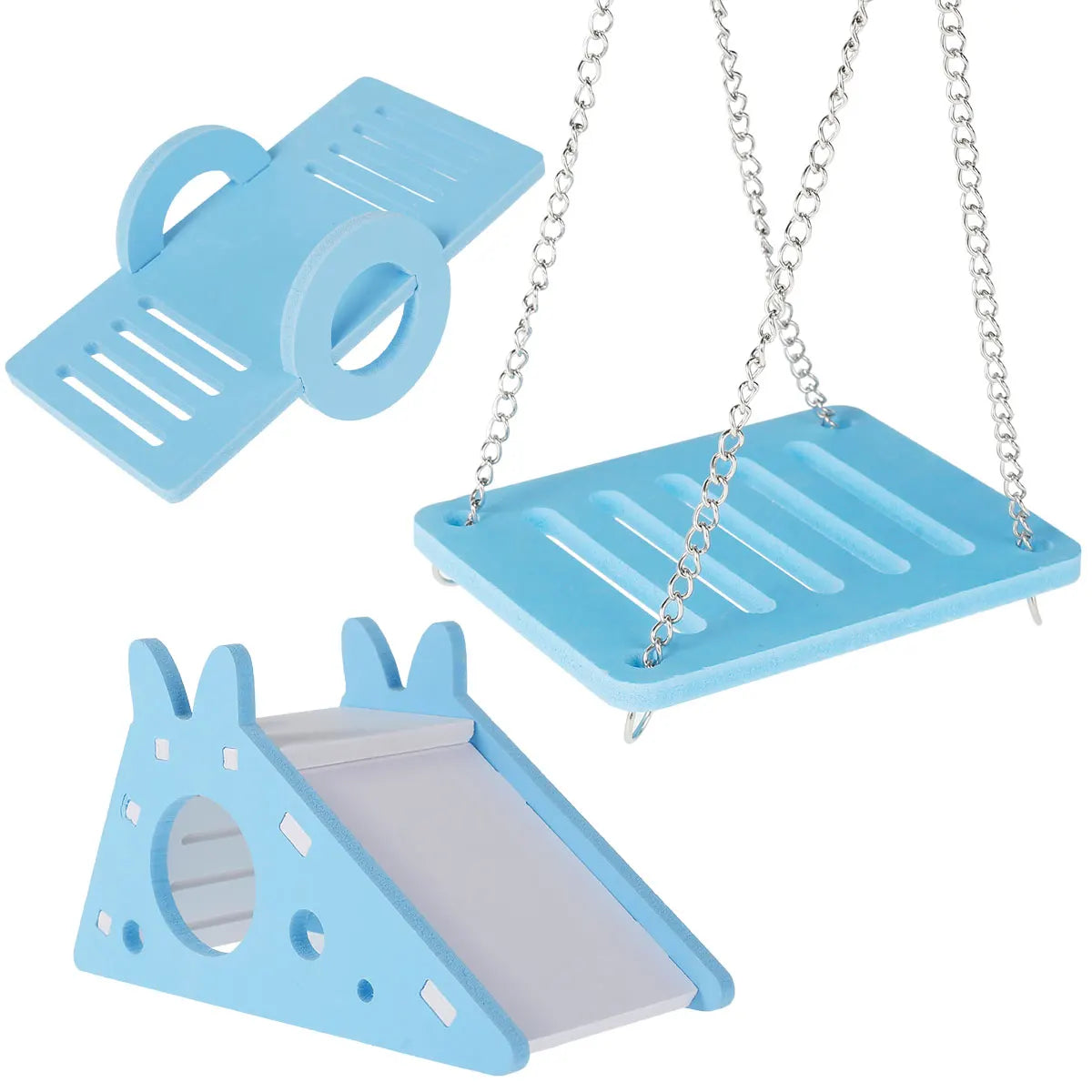 Hamster 3-in-1 Eco-Board Swing Seesaw & Slide Hut Toy Kit