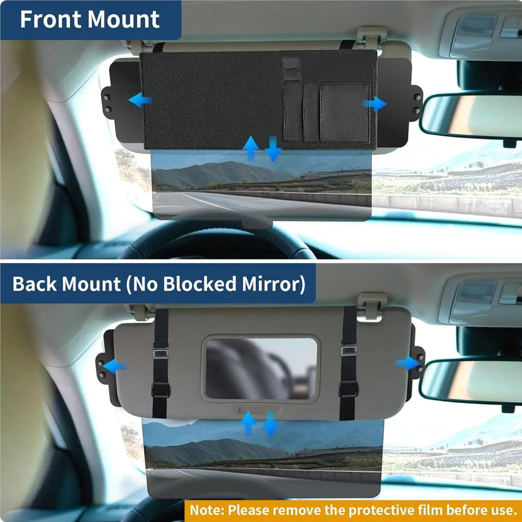 Universal Car Sun Visor Extender – Anti-Glare UV Shield
