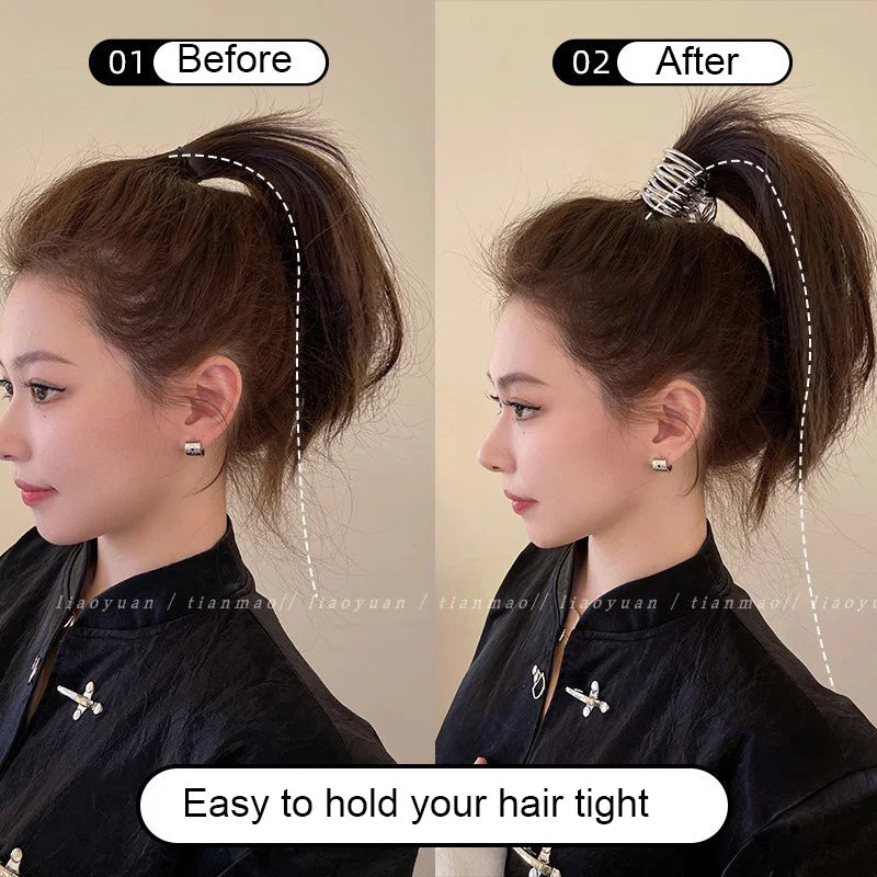 Metal Hair Claw Clip – Korean Ponytail Hairpin for Women