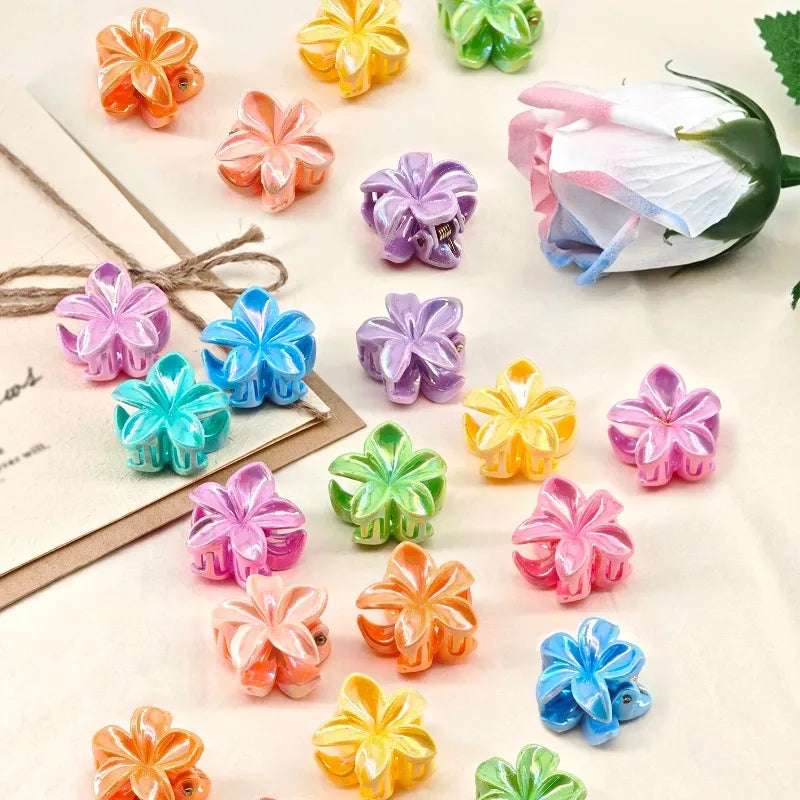 10pcs Daffodil Flower Hair Clips Y2K Bohemian Braiding Cuffs