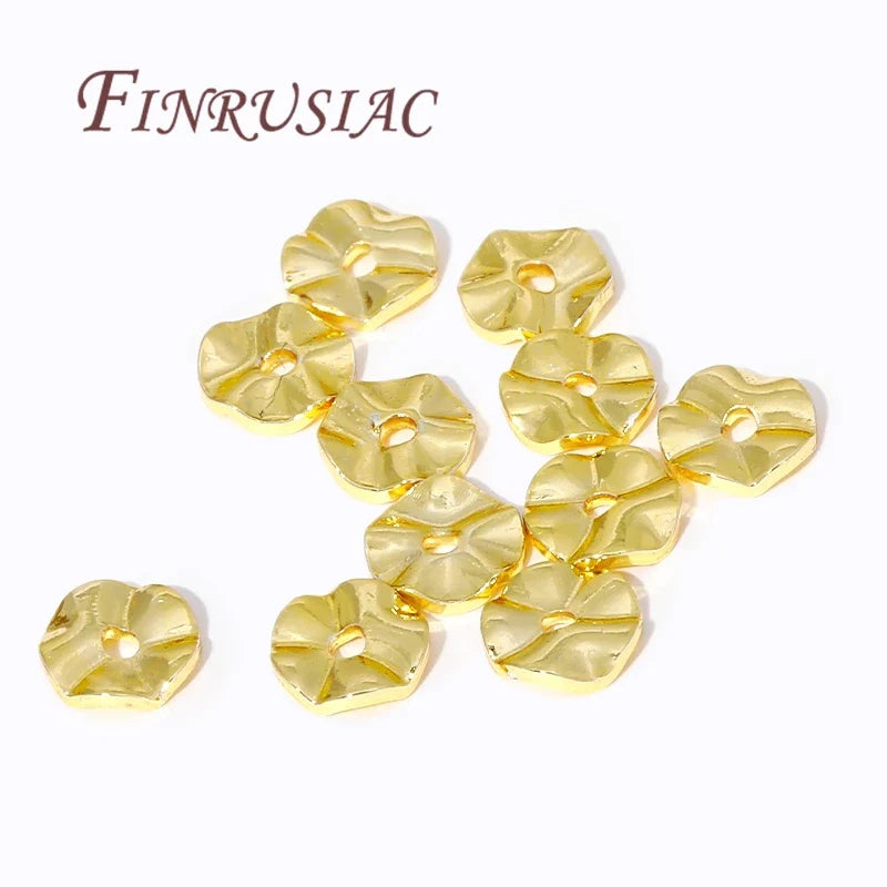 Gold Plated Wavy Spacer Beads – DIY Jewelry Making Findings
