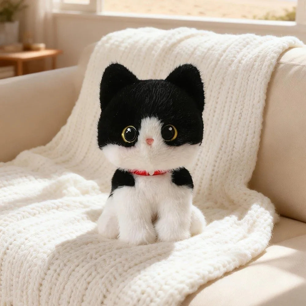 Sitting Pose Cat Plush Toy – Soft Fluffy 20cm Stuffed Animal
