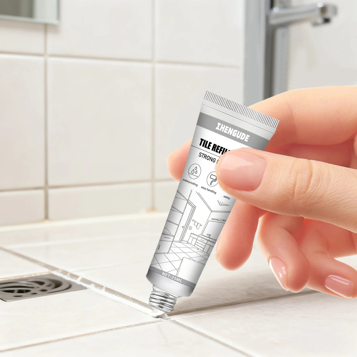White Tile Grout & Waterproof Sealant – Floors, Walls, Countertops