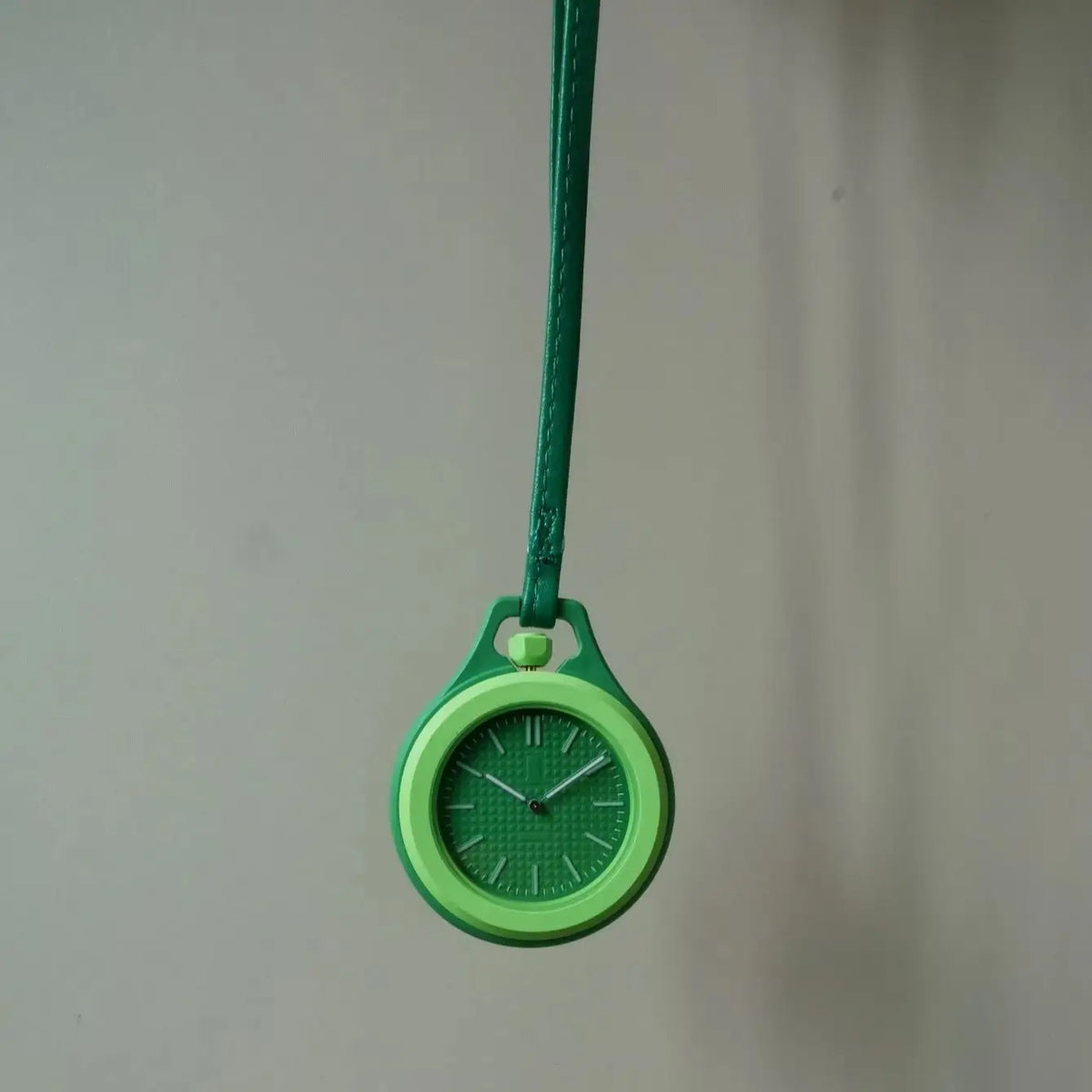 REBIRTH Men's Leather Pendant Pocket Quartz Watch – Round Dial