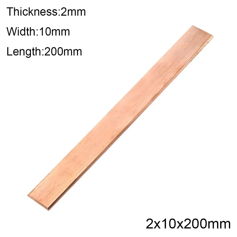T2 Pure Copper Flat Bar 2/3mm x 200mm | 99.9% DIY Stock