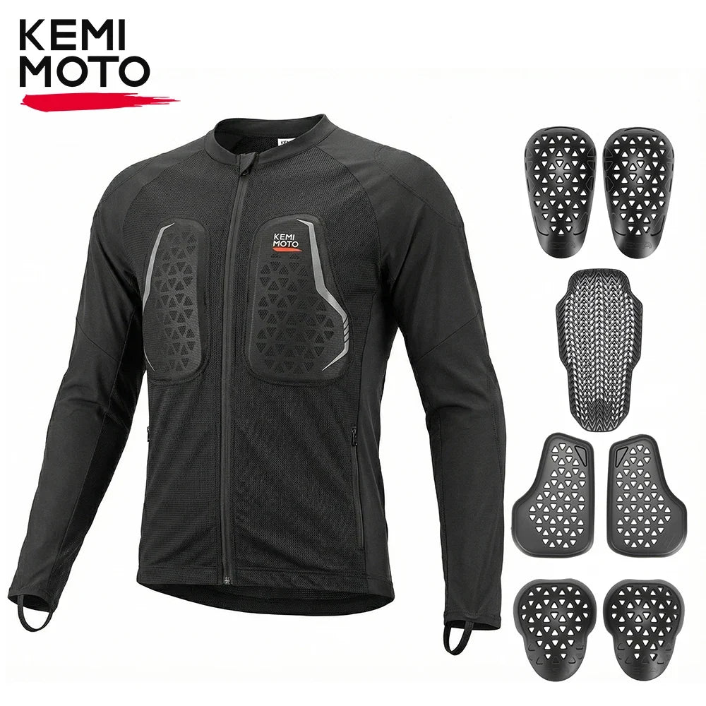 KEMITOUR CE Certified Motorcycle Armor Jacket | Breathable Mesh