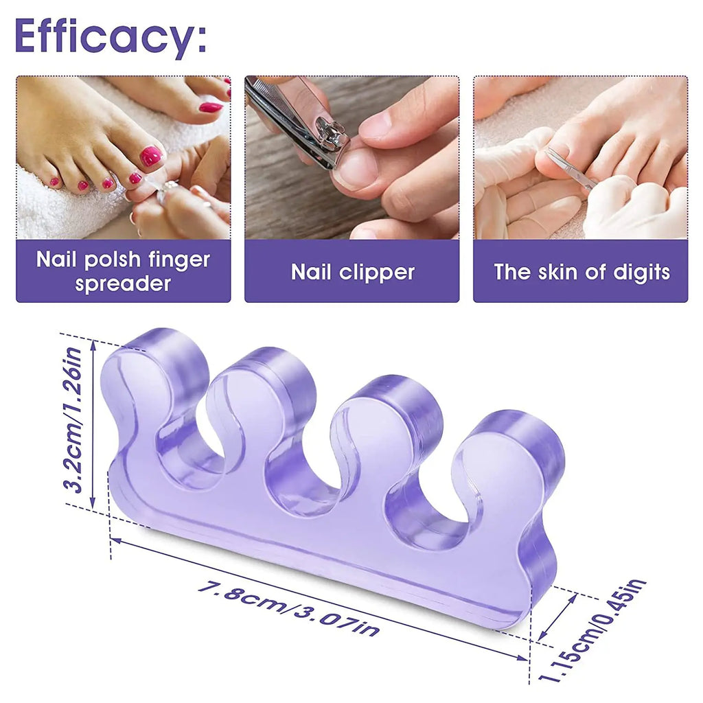 Soft Gel Toe Separators – Silicone Spacers for Pedicure