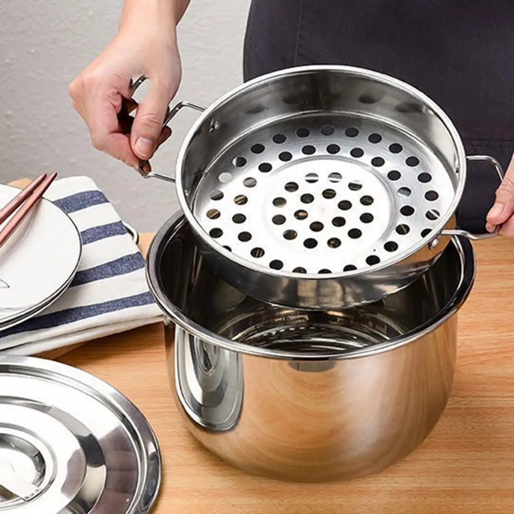 Stainless Steel Slotted Spoon Large Hole Colander Long Handle