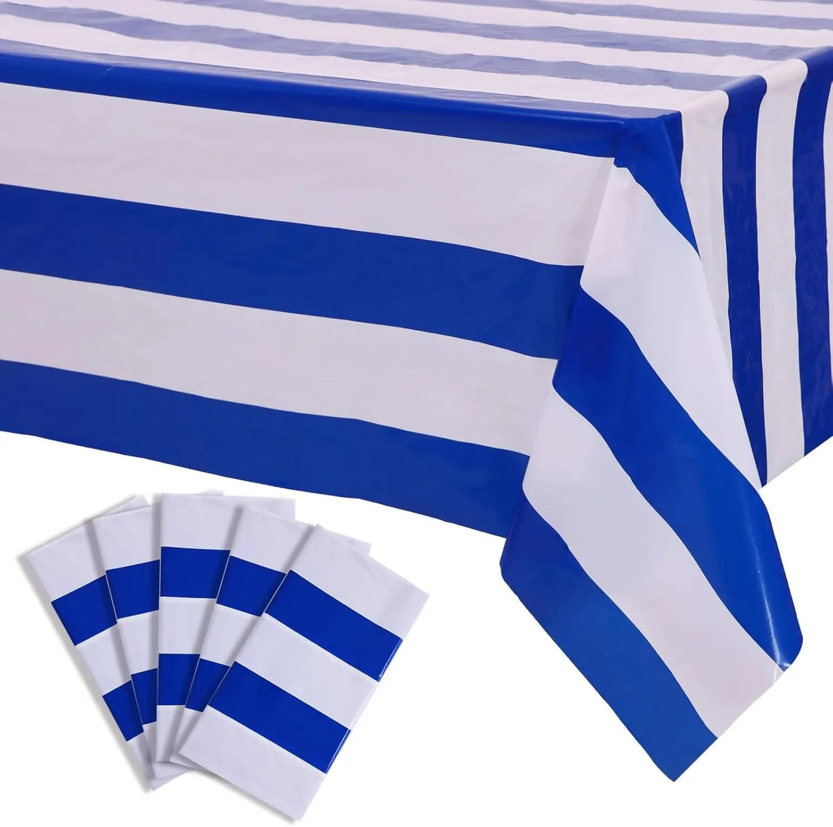 Red & White Striped Tablecloth – Waterproof Carnival Party Cover