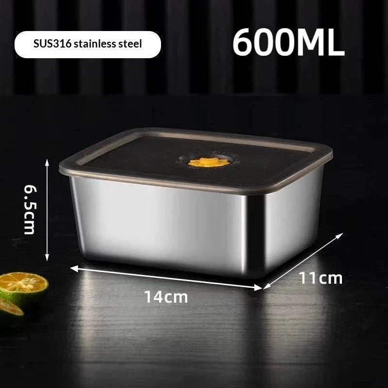Stainless Steel Leakproof Lunch Box 600/1000/1500ml Food Container
