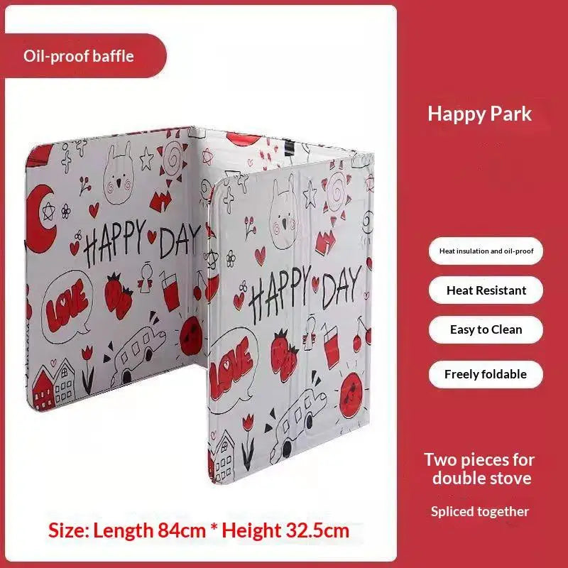 Foldable Aluminum Foil Oil Splatter Guard for Stove – 4 Panel