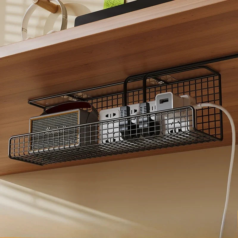 Under-Desk Cable Management Tray | No-Drill Wire Organizer