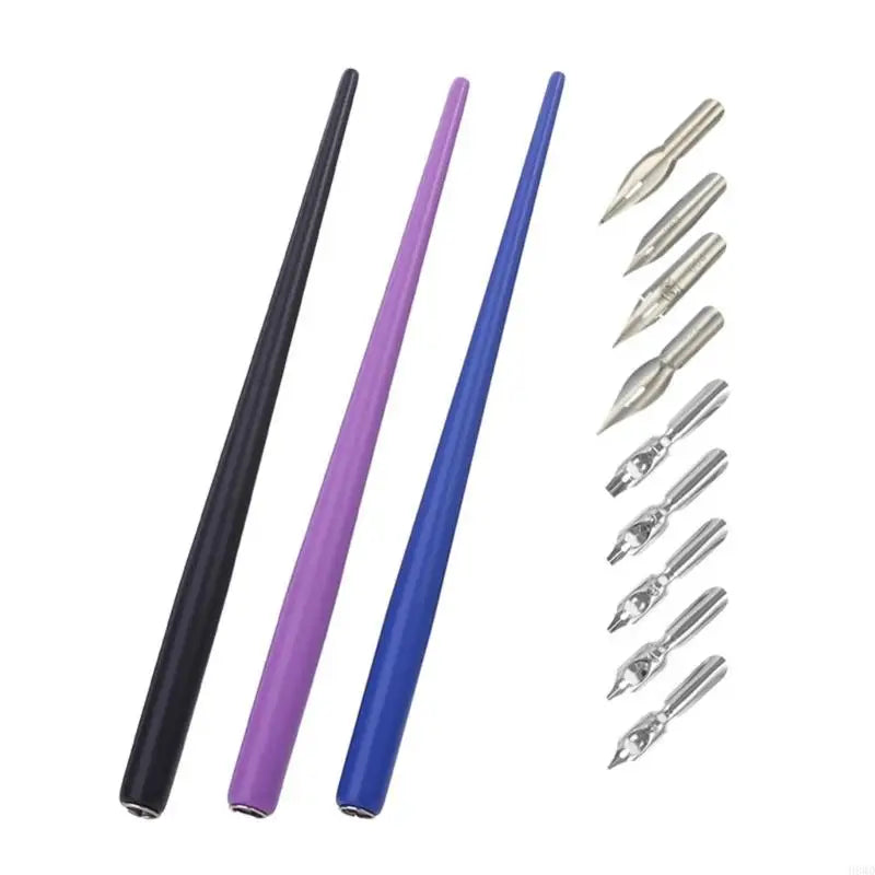Wooden Dip Pen – Stainless Steel Nib for Calligraphy & Art