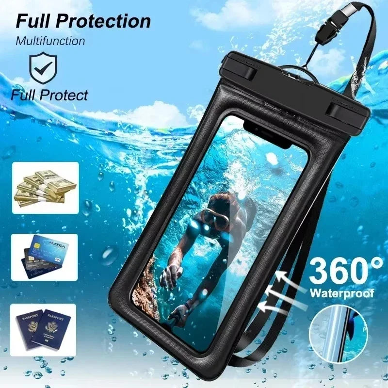 Waterproof Phone Pouch Luminous Dry Bag | Touchscreen
