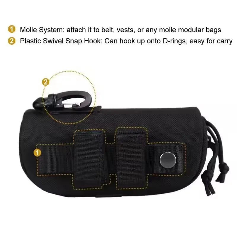 Tactical Eyeglass Case 1000D Nylon – Shockproof Sunglasses Box