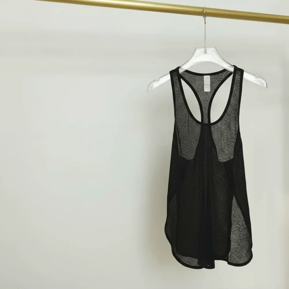Women's Quick Dry Mesh Yoga Vest – Breathable Loose Gym Top